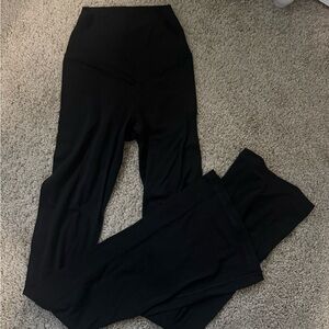 Aerie Black Crossover Flare Leggings